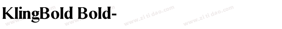 KlingBold Bold字体转换